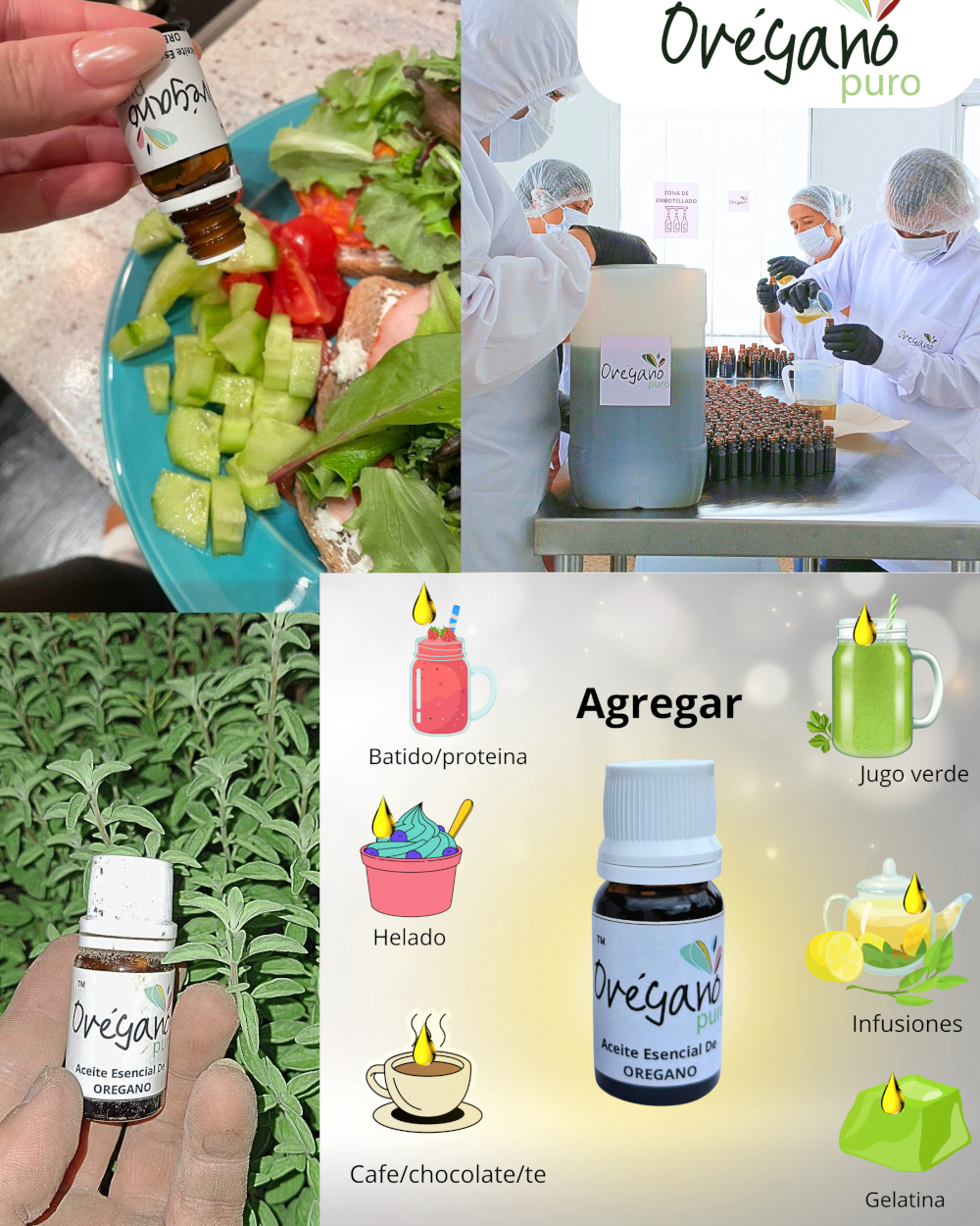 Aceite de orégano puro 100% natural